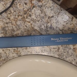 BaByliss Nano Titanium Flat Iron - Blue